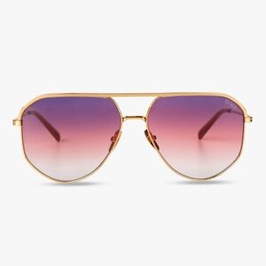Dima Nova Gradient Aviator Sunglasses - Gold and Pink